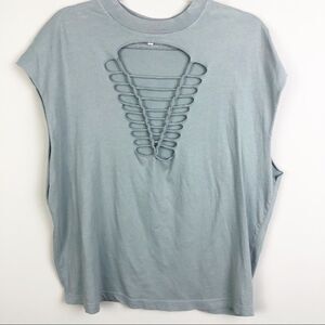 TRULY MADLY DEEPLY | Super Oversized Cutout Muscle Tee Sleeveless Women’s XS